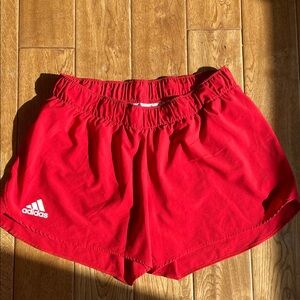 Adidas Women's Vibrant Red Athletic Shorts